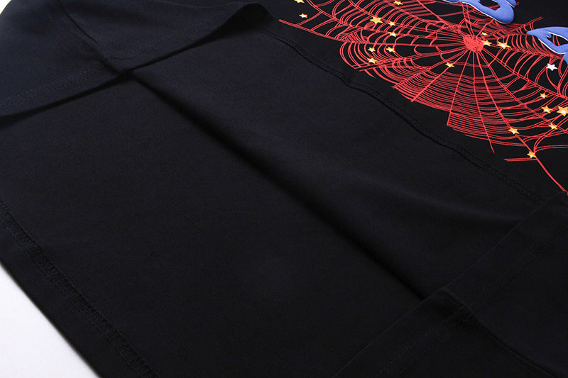 Sp5der 555555 Angel Number T-Shirt – Black Streetwear Graphic Tee