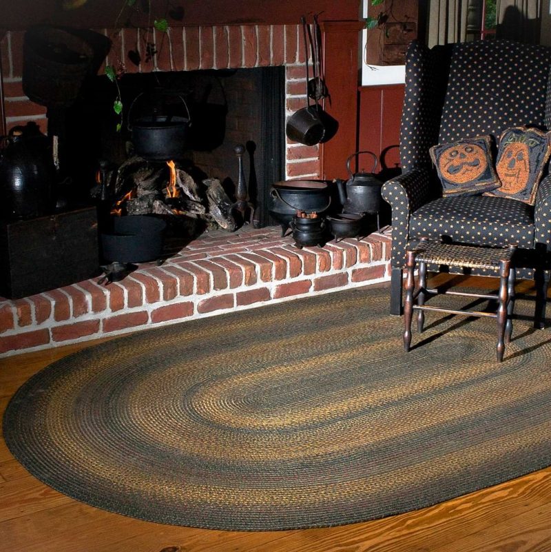 Salem Jute Briaded Rugs Country Primitive Room HiRes