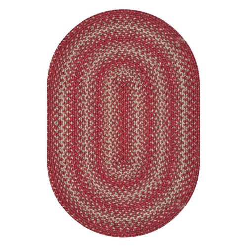 apple pie red oval jute braided rug silo 6