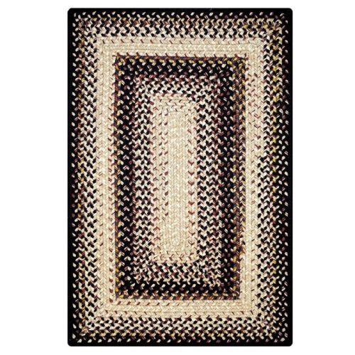 black mist black rectangular washabl pet friendly braided rug silo 8