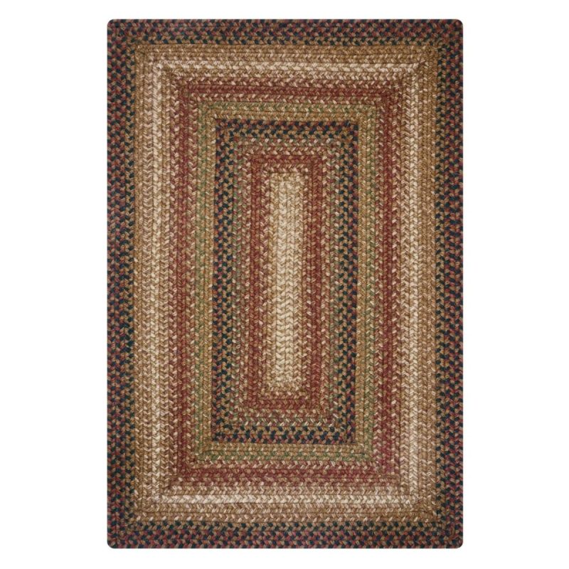 gingerbread brown deep red rectangular jute braided rug silo