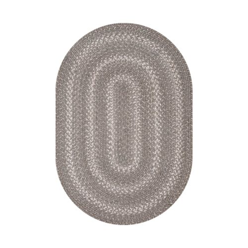 grey cloud jute braided rug oval