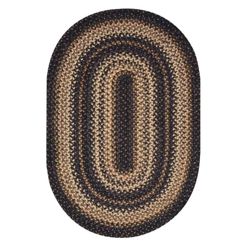 kilimanjaro black oval jute braided rug silo