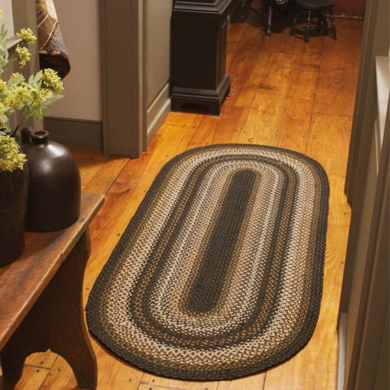 kilimanjaro black oval jute braided rug room 1