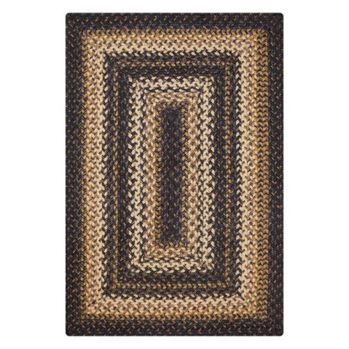 kilimanjaro black rectangular jute braided rug silo