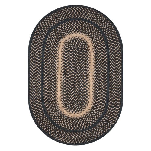 manchester black oval jute braided rug silo