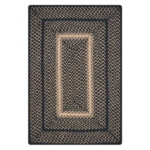 manchester black rectangular jute braided rug silo