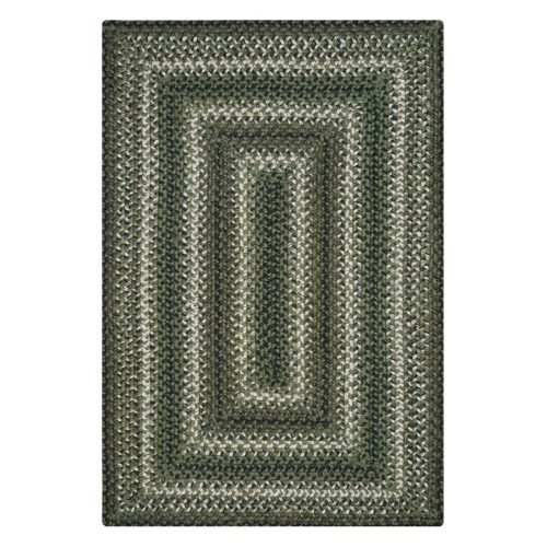 pinecone green rectangular jute braided rug silo