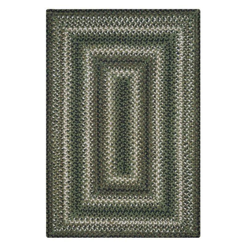 pinecone green rectangular jute braided rug silo