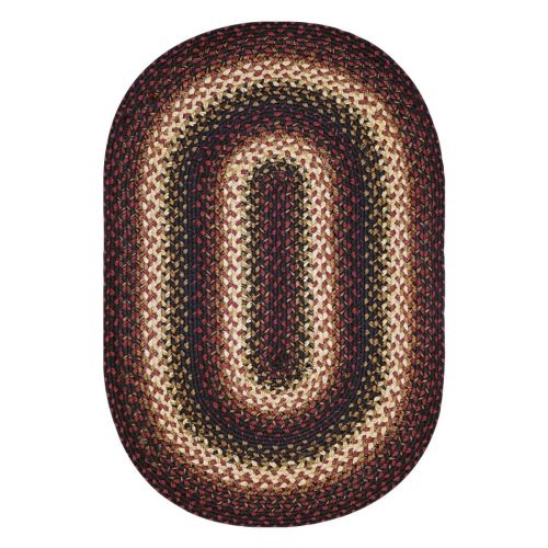 prescott black oval jute braided rug silo