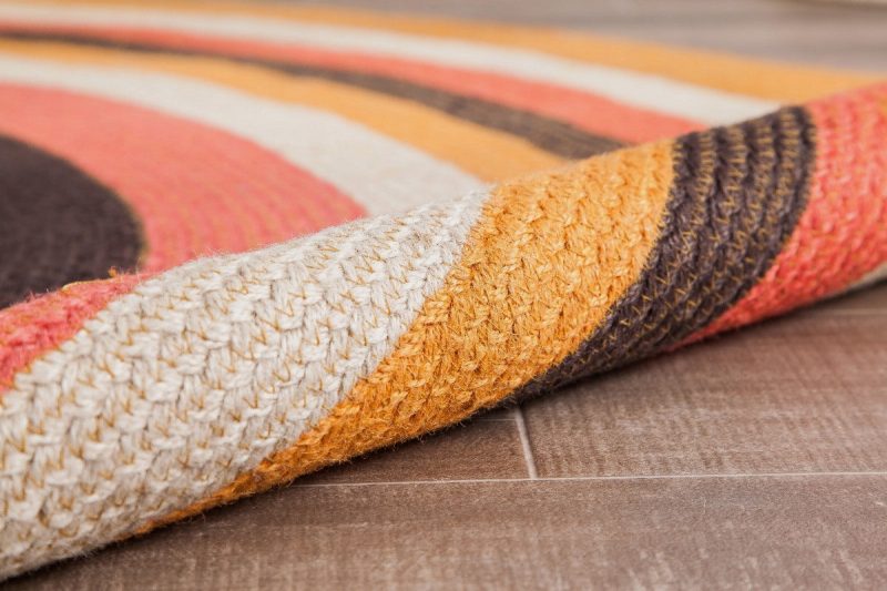 round autumn concentric jute rug 662