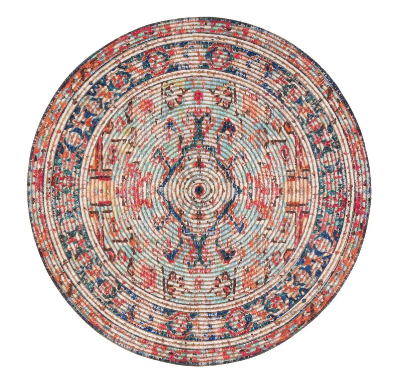 round chaloon distressed rug 789