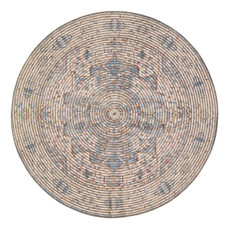 round damavand distressed rug 804