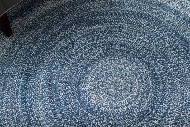 round epona braided round blue rug 491