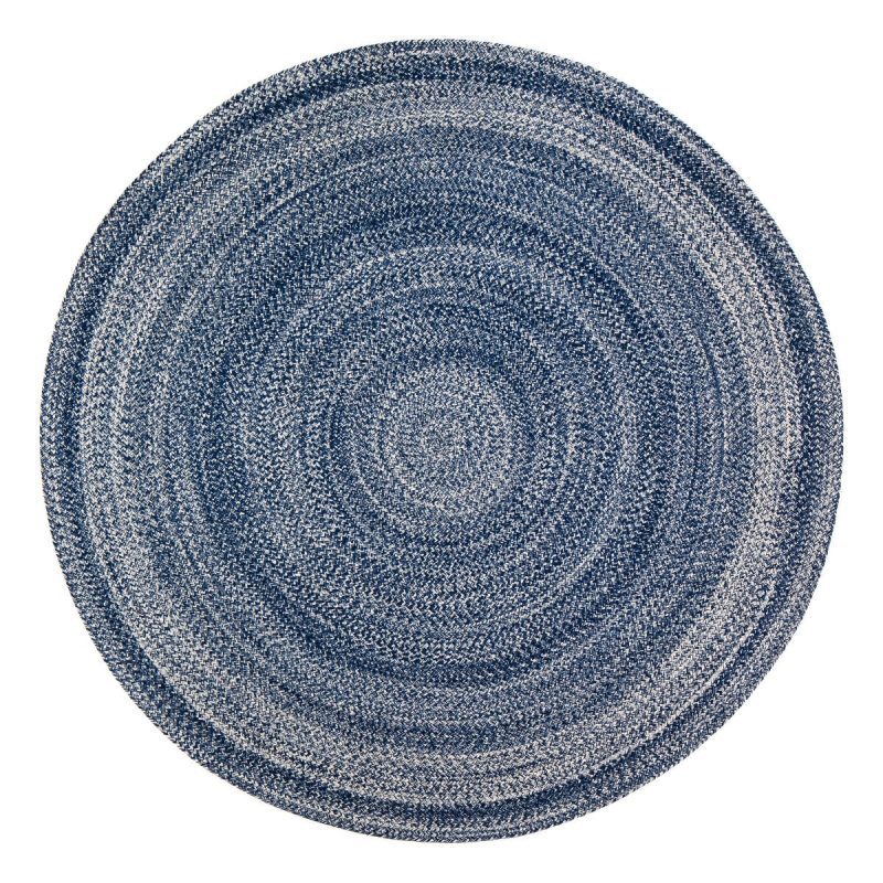 round epona braided round blue rug 492