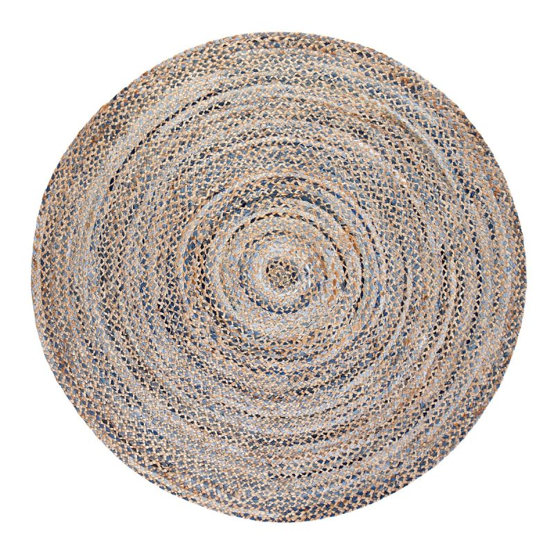 round kerala denim jute rug 107