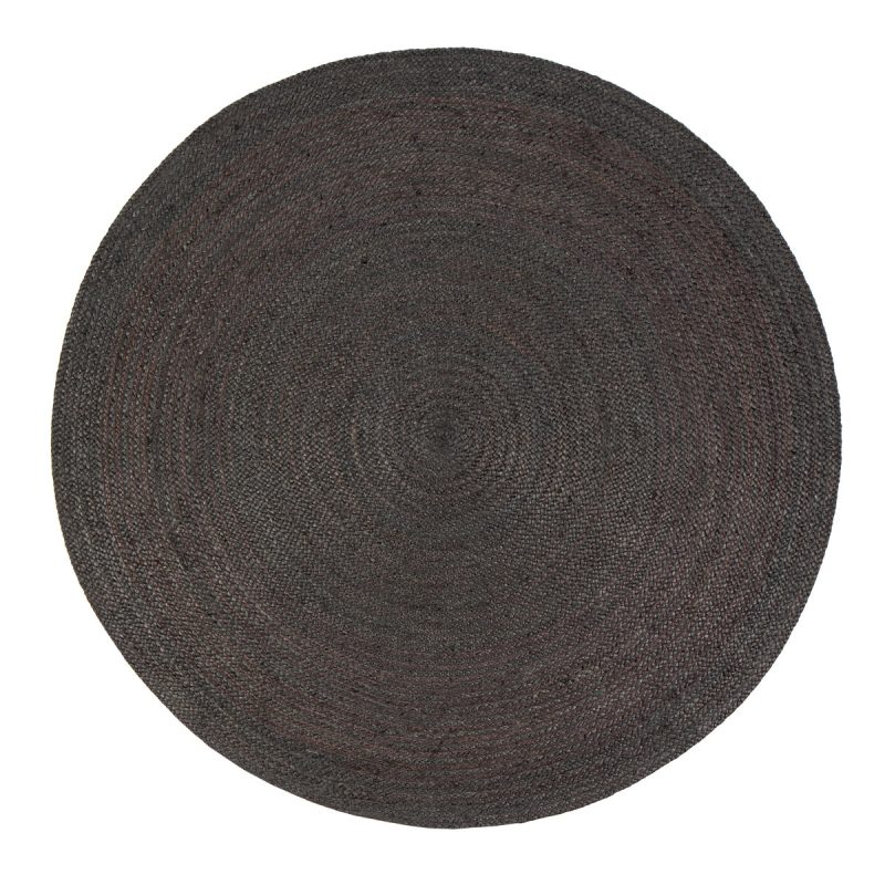 round kerala gray jute rug 54