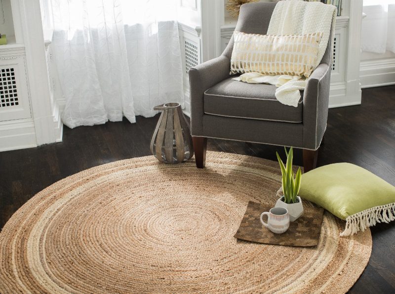 round kerala sunrise jute rug 155