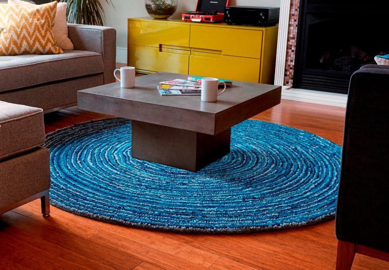 round ripple blue skies rug 848