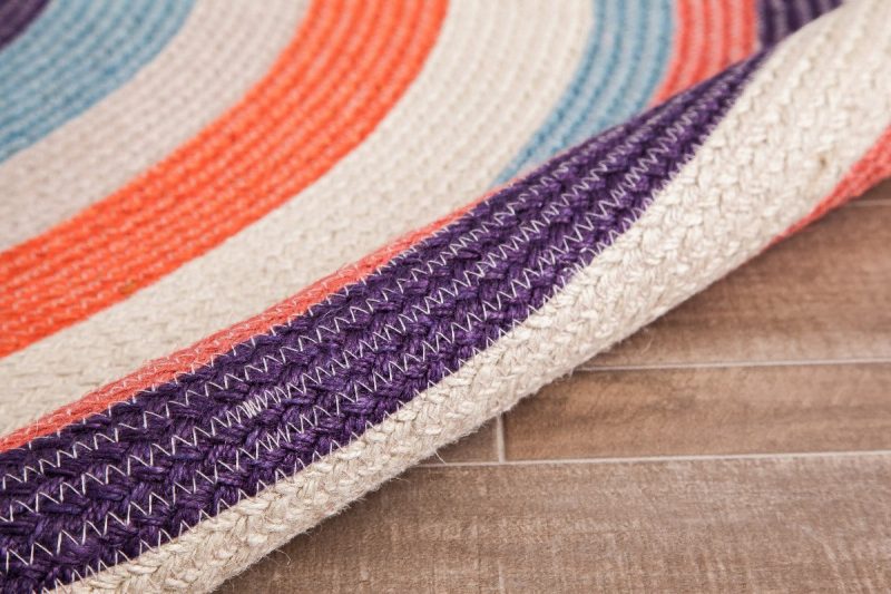 round soft tone concentric jute rug 670