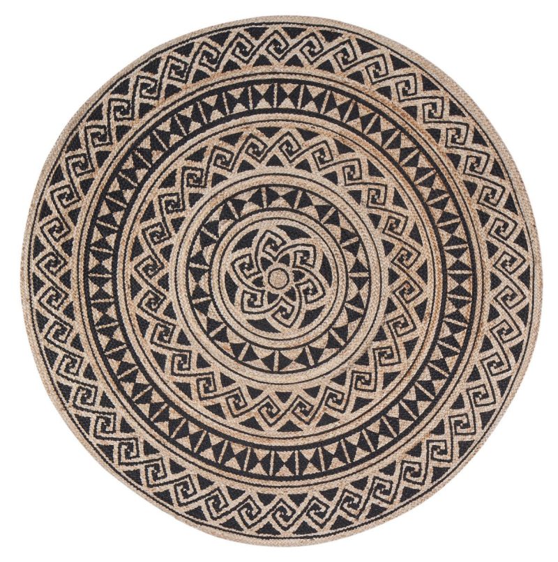 round tribal swinning wave circular screen print 695