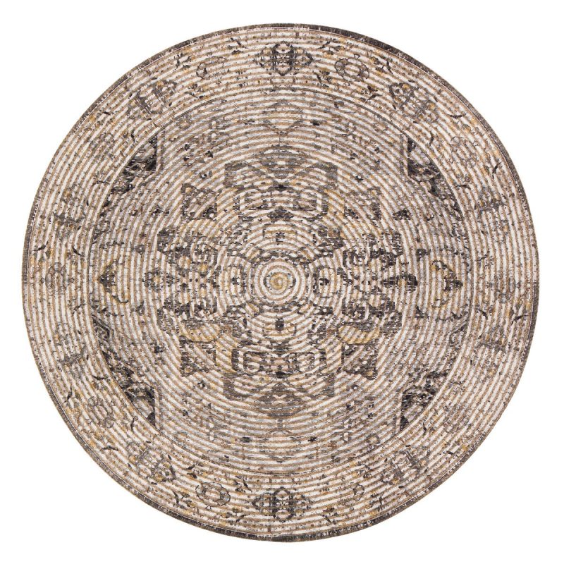 round zagros distressed rug 744