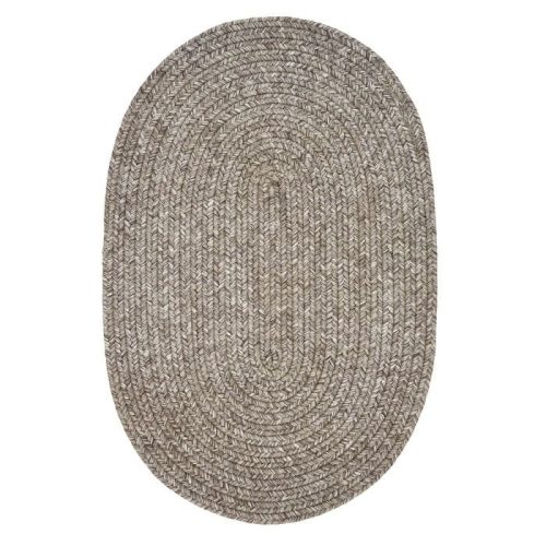 slate light grey oval washabl pet friendly braided rug silo 3 1