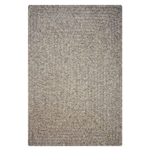 slate light grey rectangular washabl pet friendly braided rug silo 8 1