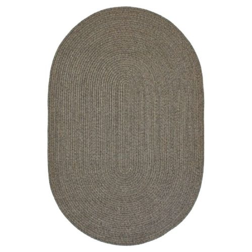 smoke grey brown oval washabl pet friendly braided rug silo 3 1